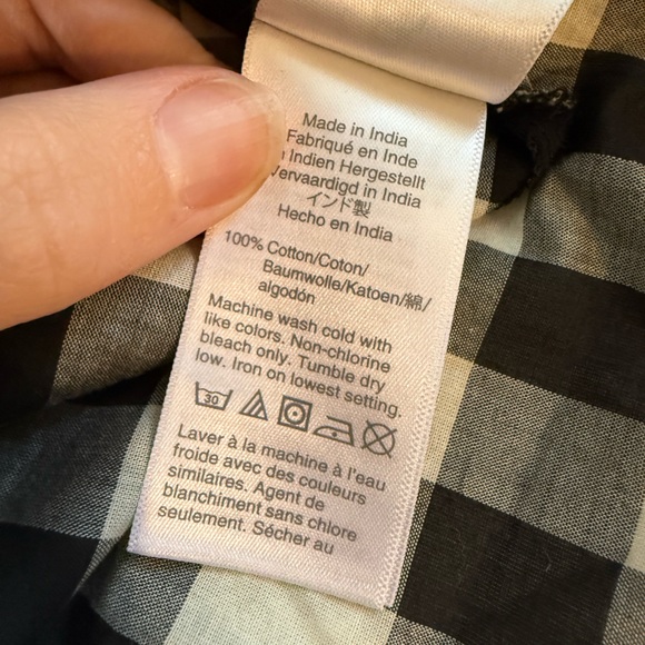 J. Crew Beachwear Button-up ruffle dress in gingham, Medium, 100% Cotton - Picture 8 of 8